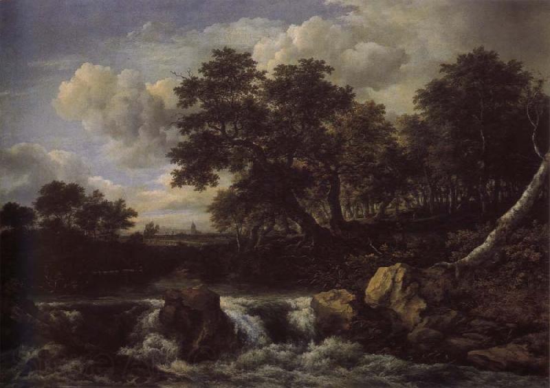 Jacob van Ruisdael Waterfall near oan Oak wood Spain oil painting art